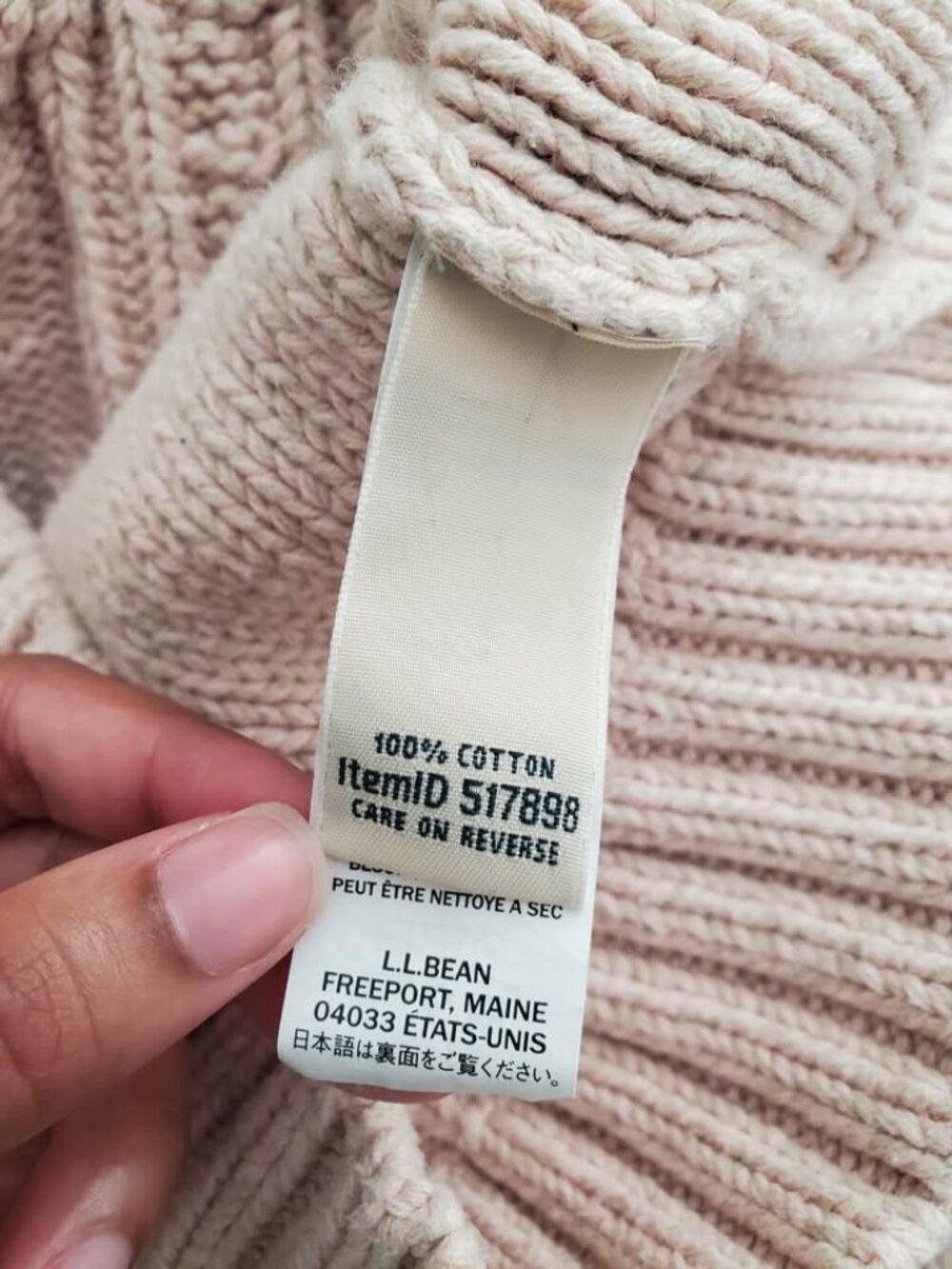 L.L. Bean Sweater 100% cotton - Picture 4 of 4